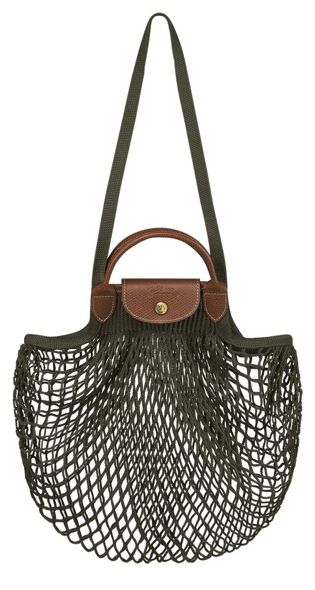 Carteira Pliage Filet em algodão e pele, €75, Longchamp.