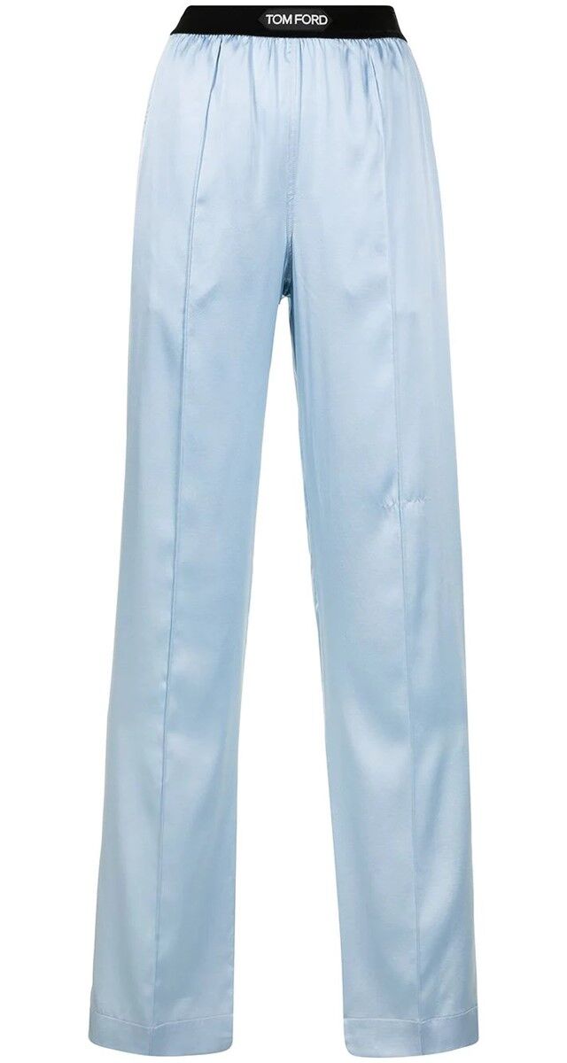 Calças em seda com cintura elástica, €590, Tom Ford na Fashion Clinic.