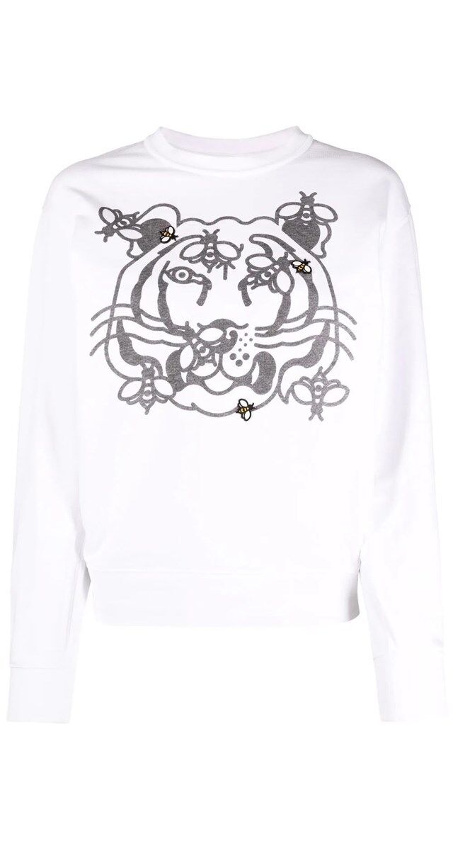 Sweatshirt em algodão estampado, €250, Kenzo na Jane’s.