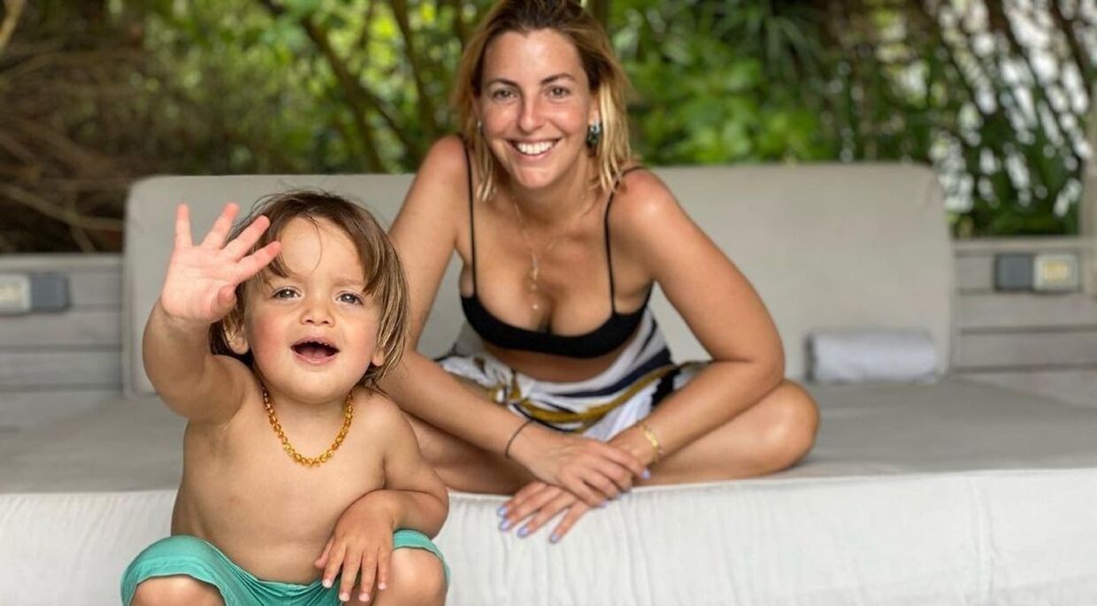 Jessica Athayde com o filho