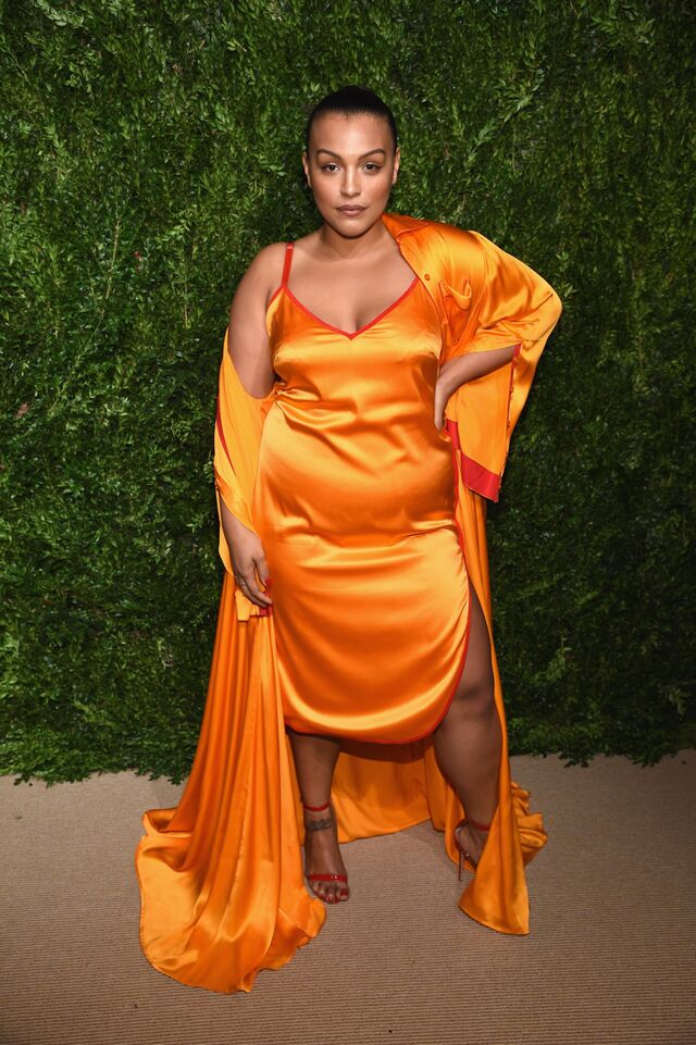 Paloma Elsesser nos 'Vogue Fashion Fund Awards', 2017