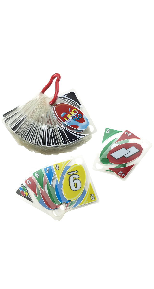 Jogo de cartas H2O impermeável, € 16,99, Uno.