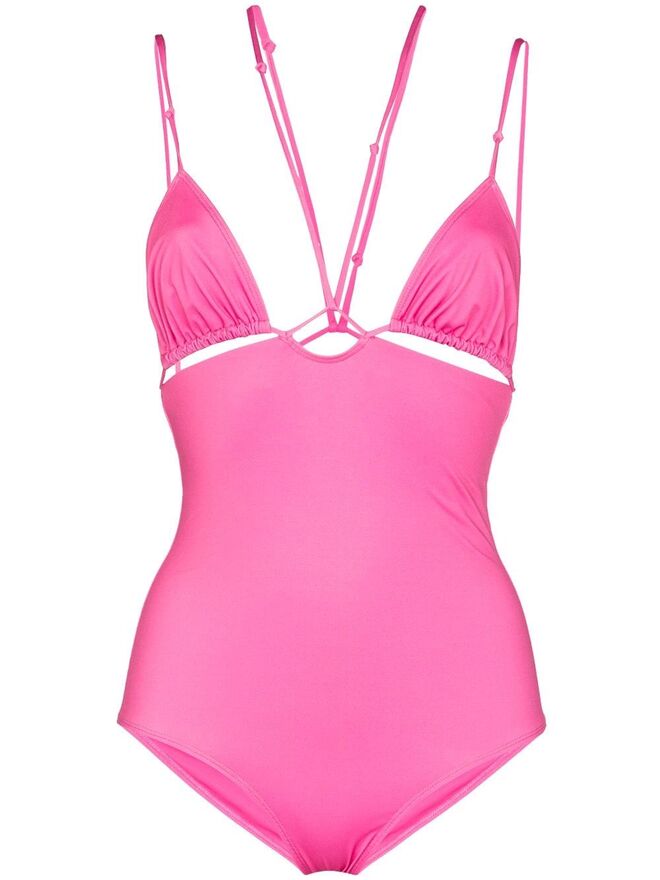 Tendência: Lace up. Fato de banho, €190, Jacquemus em Farfetch.com.