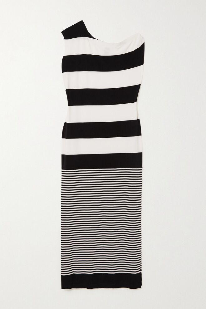 vestido em malha, €190, Norma Kamali em Netaporter.com 