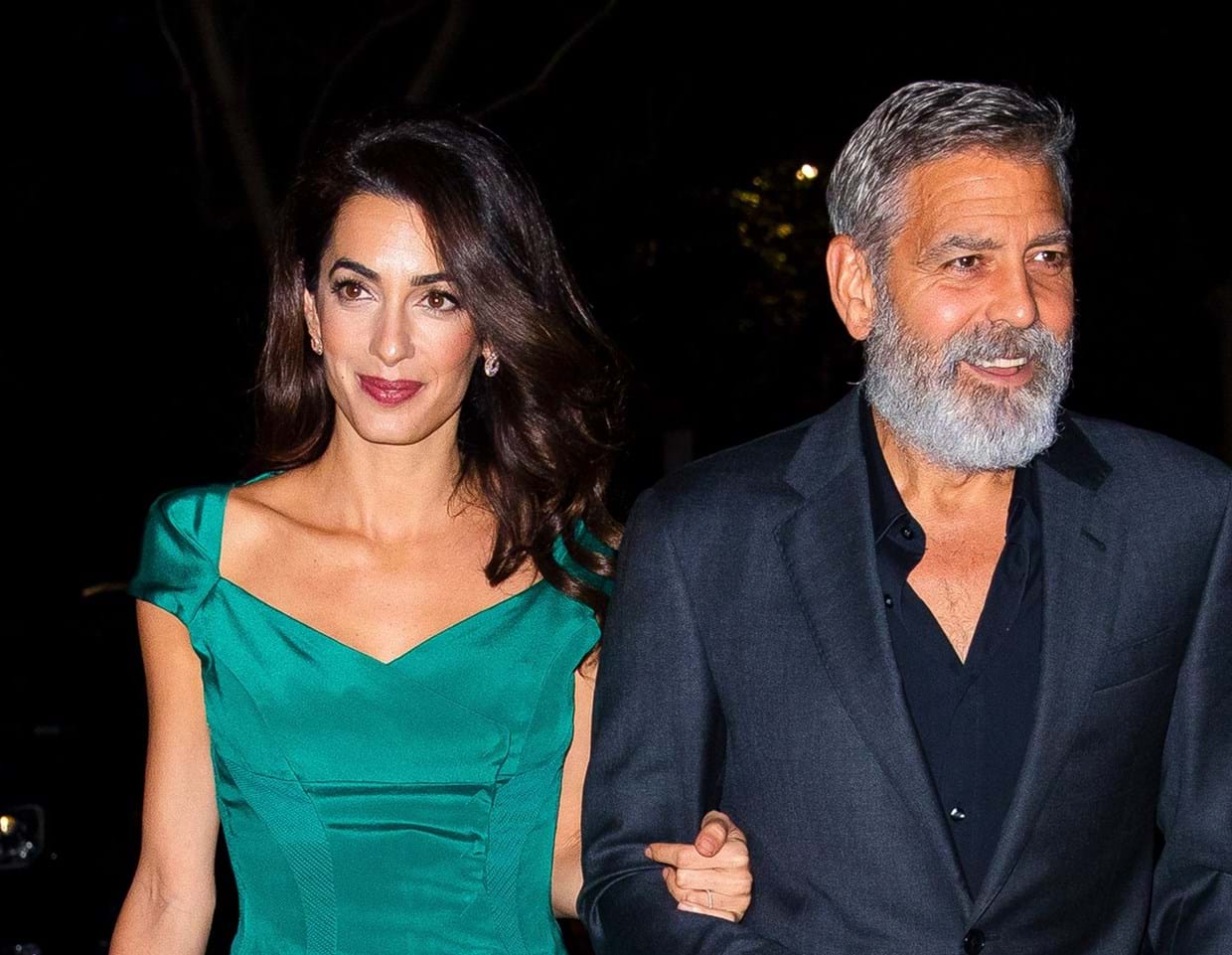 Amal Clooney e George Clooney em Nova Iorque