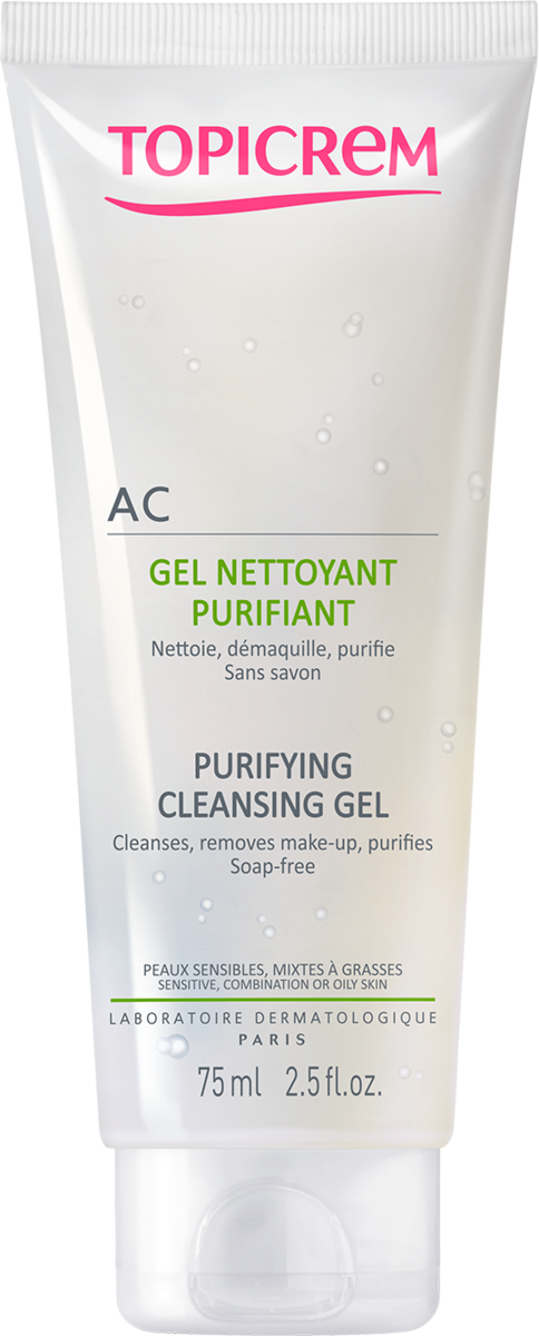 Gel de limpeza AC Nettoyant purificante, Topicrem