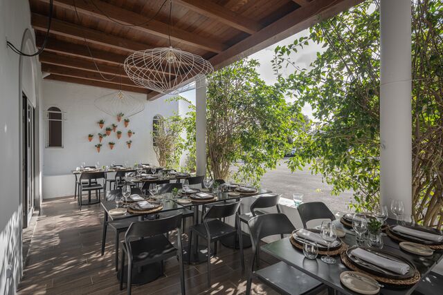A esplanada do restaurante