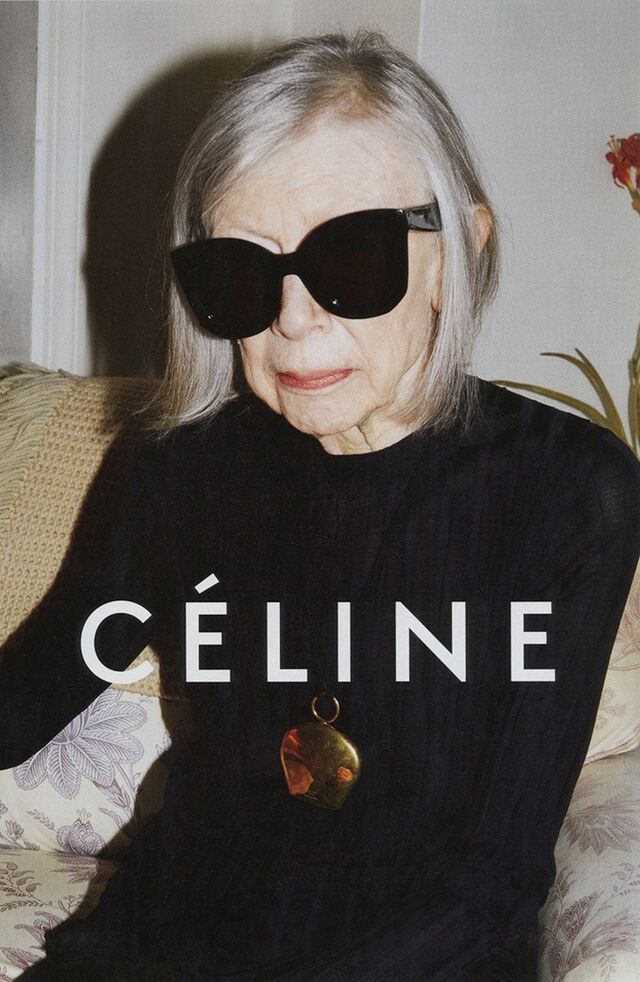 Joan Didion para uma campanha da Celine.