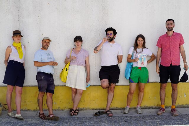 Fátima Durkee e Paulo Sellmayer com os artistas.