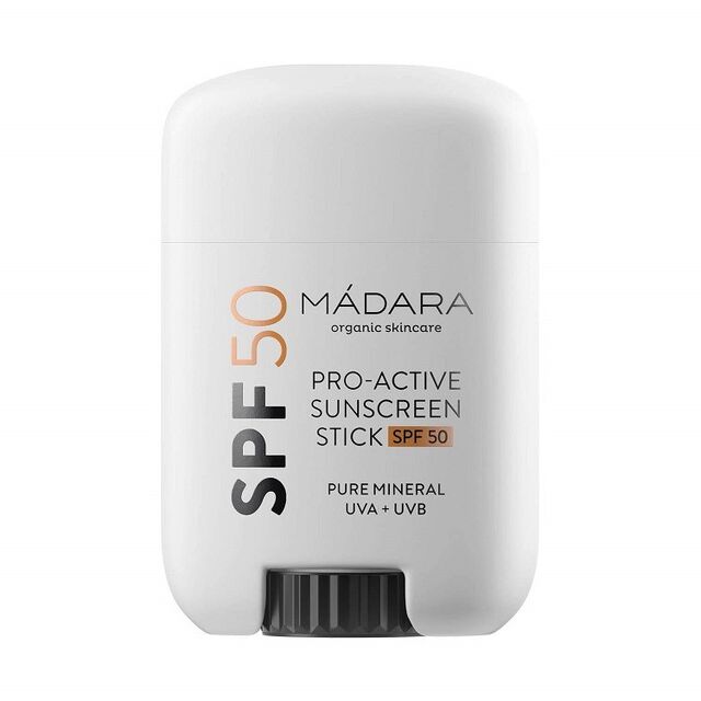 Protetor solar em stick Pro-active Sunscreen Stick, € 19,95, Mádara, na Organii