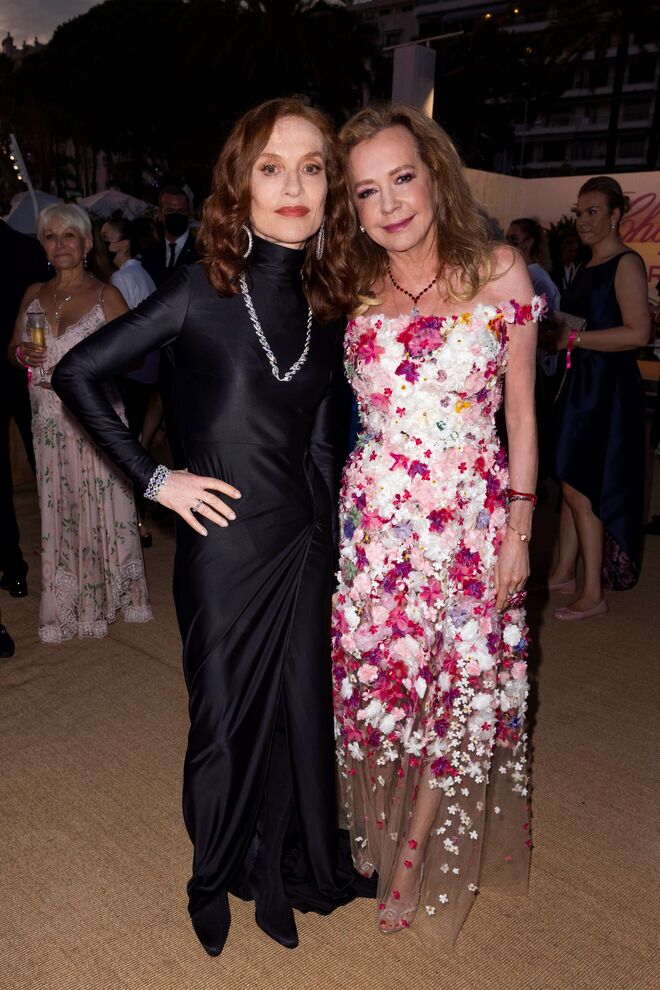 Isabelle Huppert e Caroline Scheufele no jantar exclusivo da Chopard