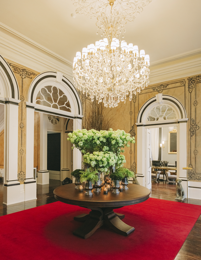 O hall do hotel.