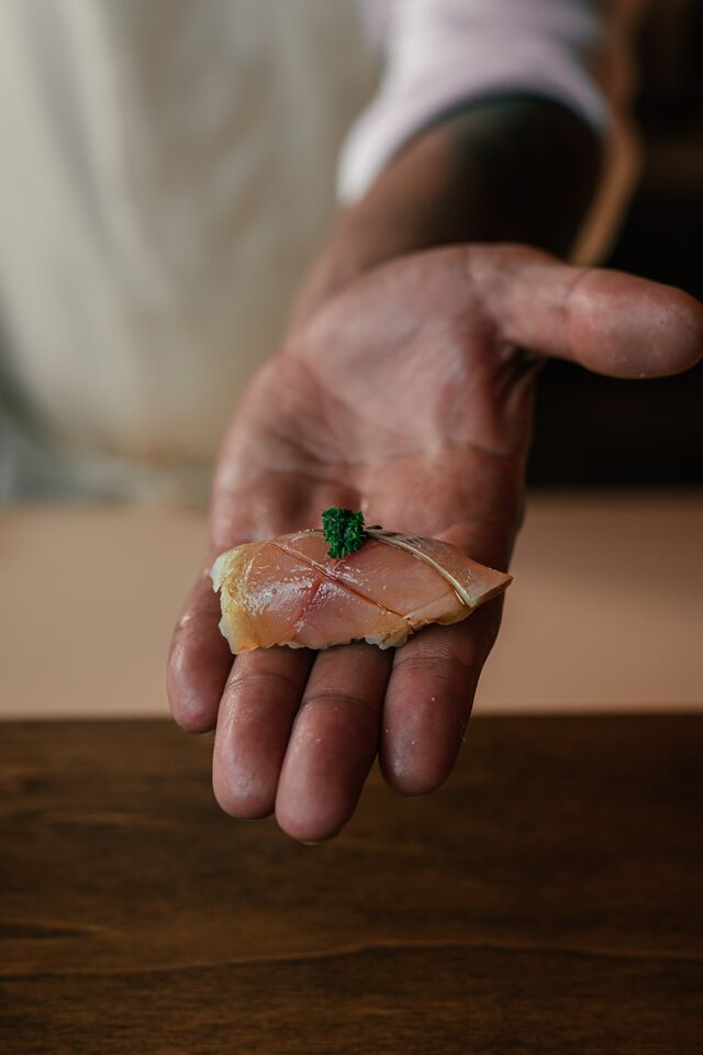 Nigiri de carapau.