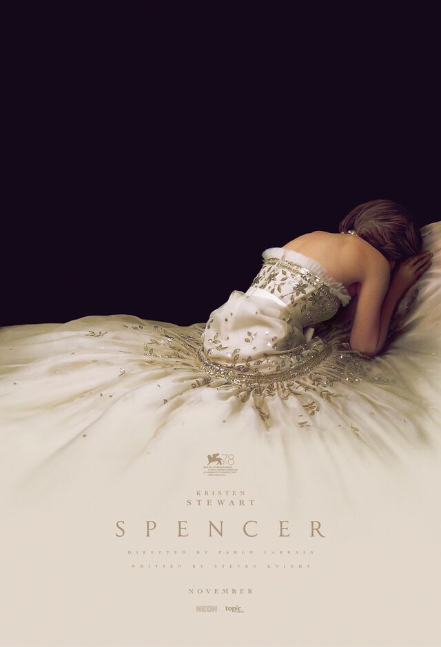 Cartaz oficial do filme 'Spencer', de Pablo Larraín e Steven Knight.