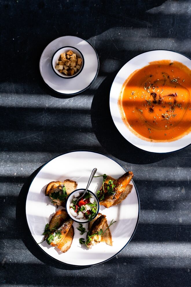 A comida do chef.