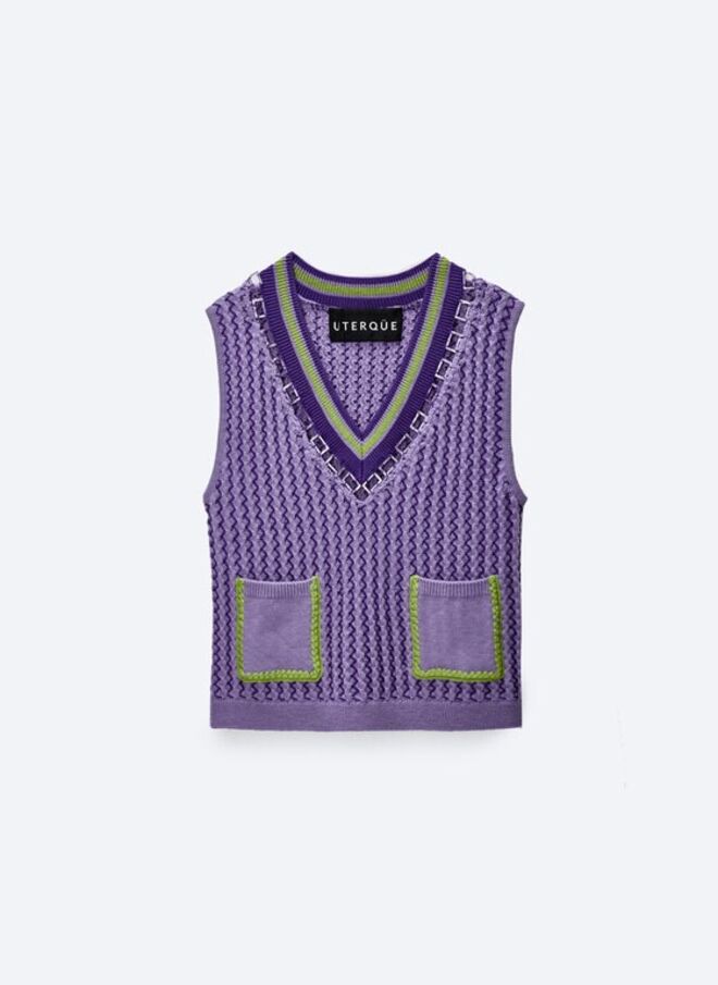 Colete em lã, €79, Uterqüe.