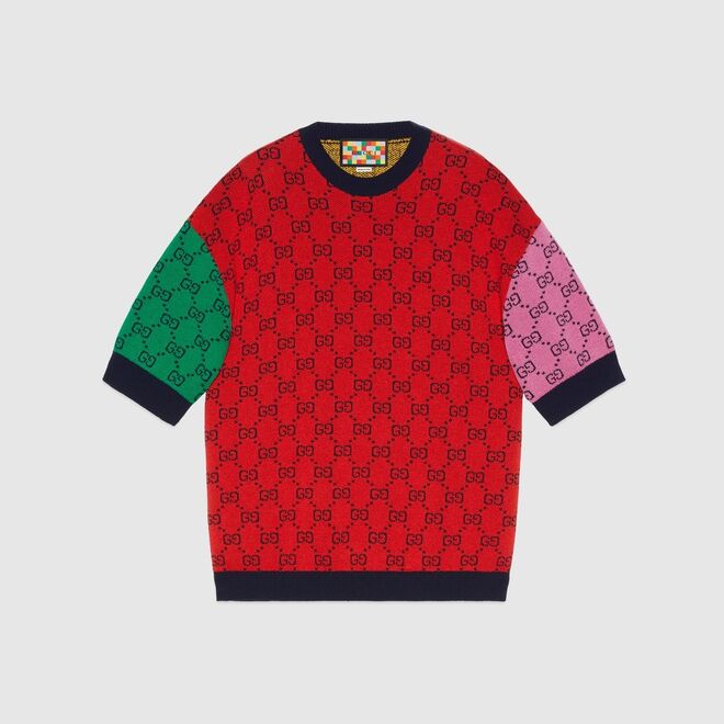 Camisola em algodão e lã, €830, Gucci.