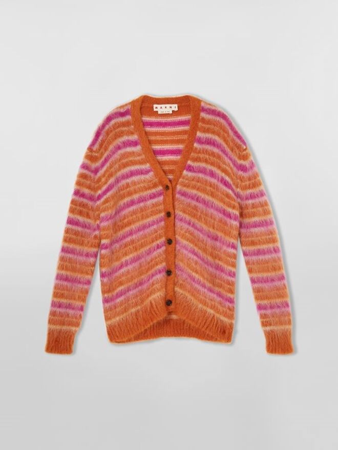 Cardigan em lã mohair, €790, Marni.