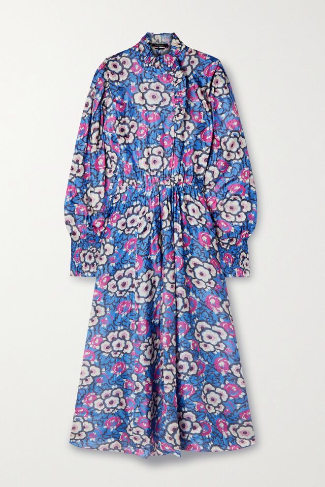 vestido em seda, €890, Isabel Marant em Netaporter.com.