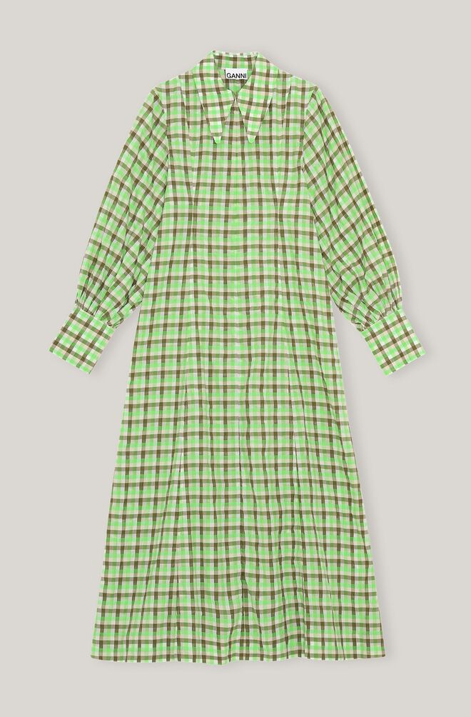 Vestido em algodão, €245, Ganni.