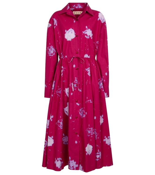 Vestido em algodão, €925, Marni em Mytheresa. com