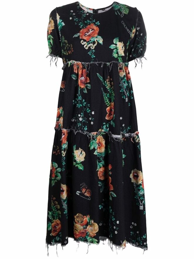 Vestido em algodão, €613, R13 em Farfetch.com. 