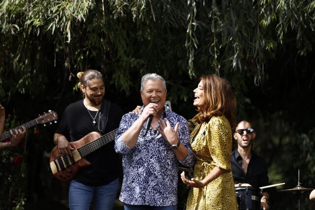 Marco António Coelho, Marco Paulo e Bárbara Guimarães durante o programa da SIC 'Alô Marco Paulo'.