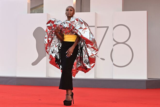 Cynthia Erivo na red carpet do filme 'Dune' no 78º Festival Internacional de Cinema de Veneza, em Itália.