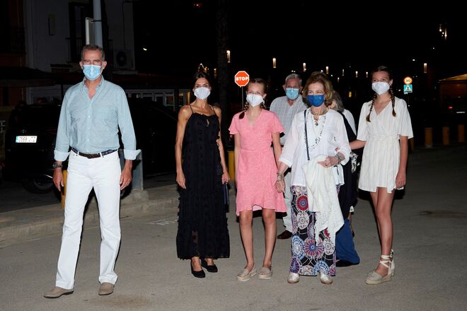 A família real em Palma de Maiorca em agosto deste ano