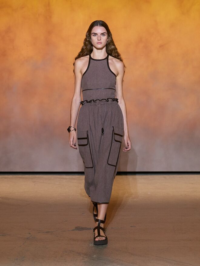 Desfile Primavera/Verão 2022 da Hermès.