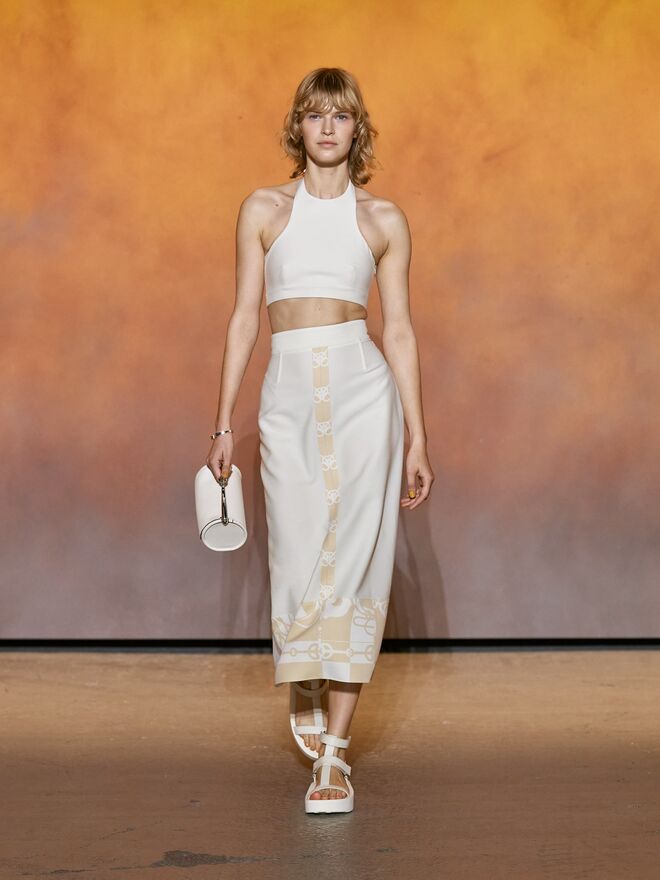 Desfile Primavera/Verão 2022 da Hermès.