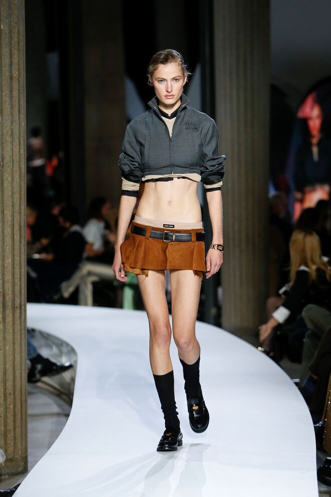 Coleção primavera/verão 2022 da Miu Miu. 