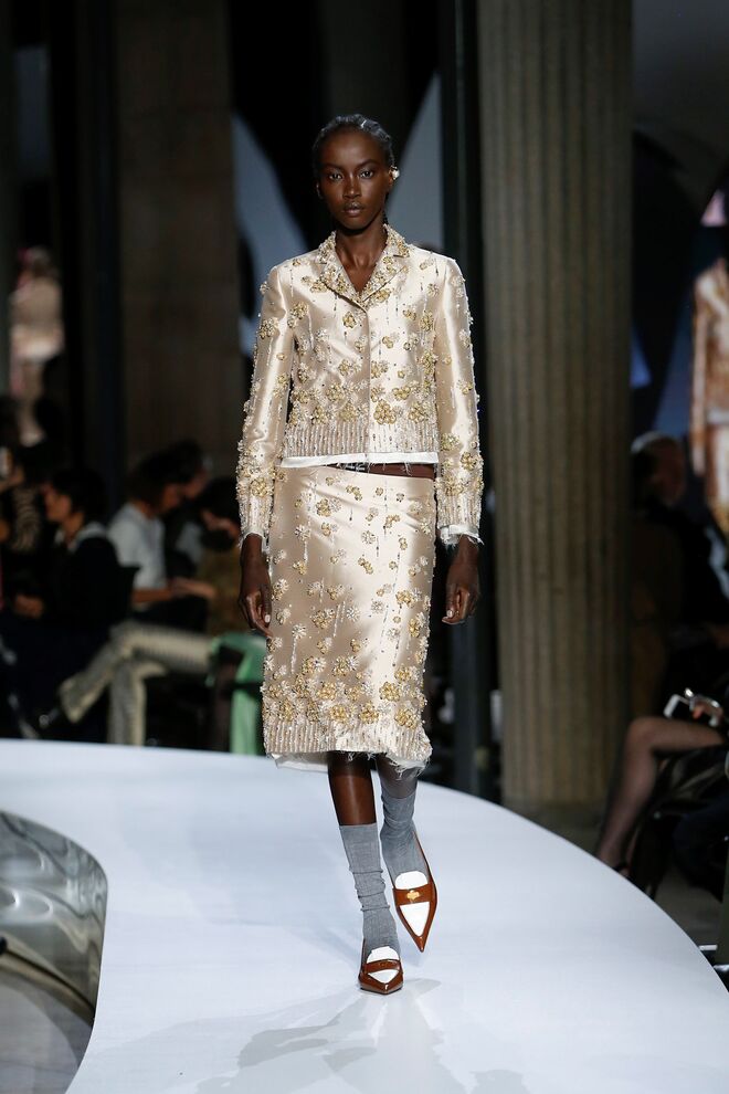 Coleção primavera/verão 2022 da Miu Miu. 