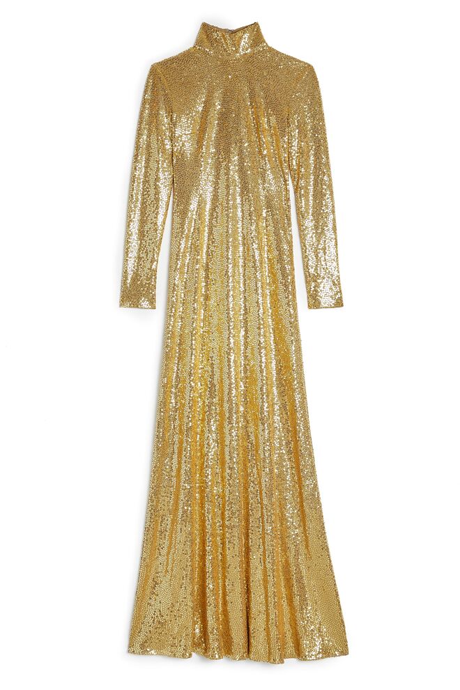 Vestido em seda bordado a lantejoulas, €5995, Michael Kors.