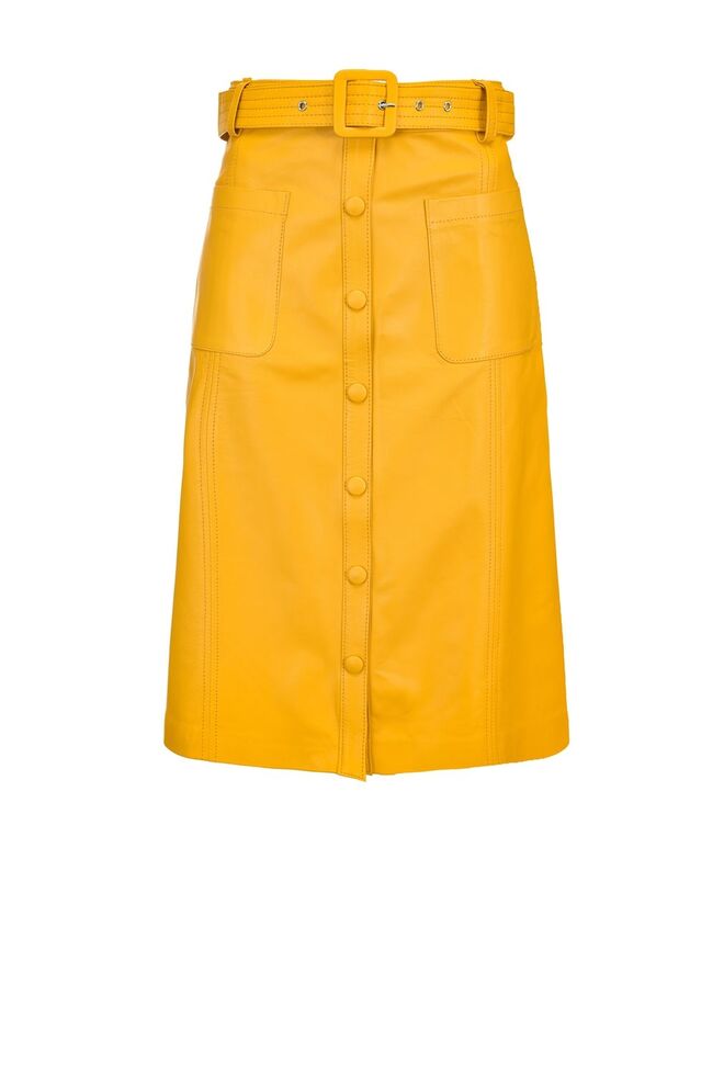 Saia em pele, €195, Pinko