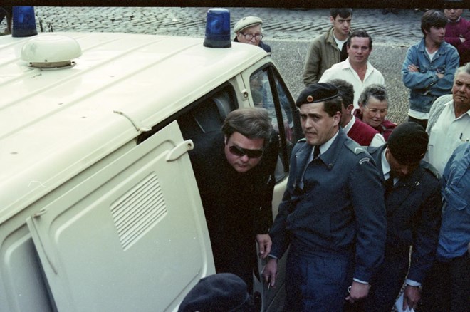 Julgamento do padre Frederico, acusado de pedofilia e homicídio, Tribunal do Funchal, em 2003.