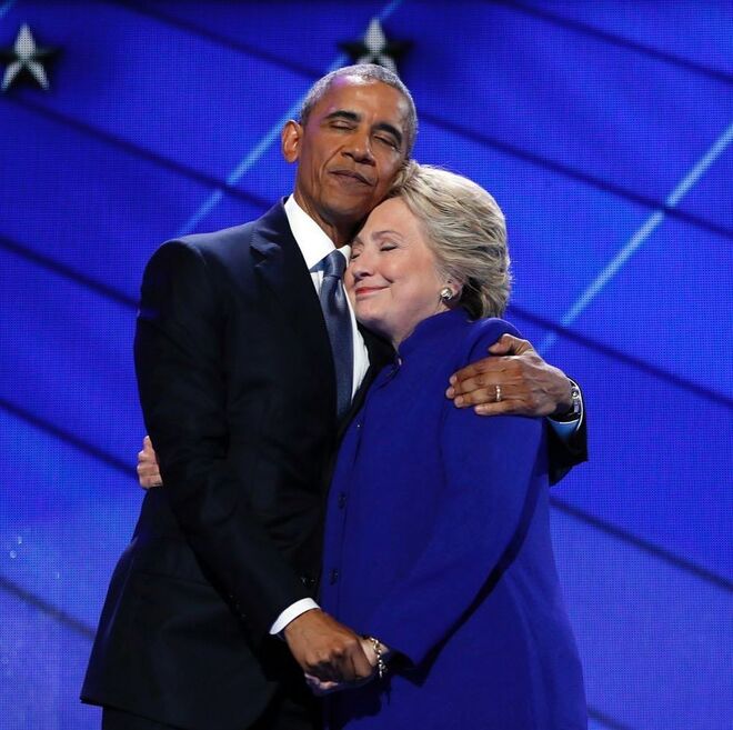 Hillary Clinton e Barack Obama