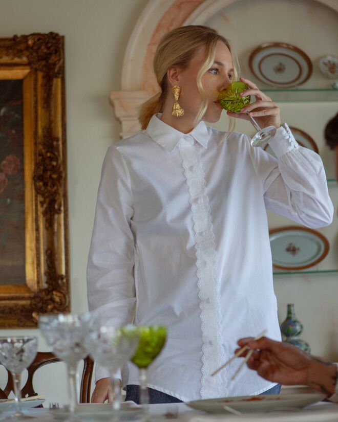 Look para jantar com a família.