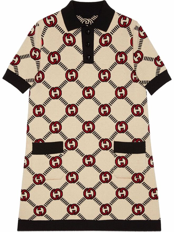 Vestido polo Interlocking G em malha jacquard de lã, €1600