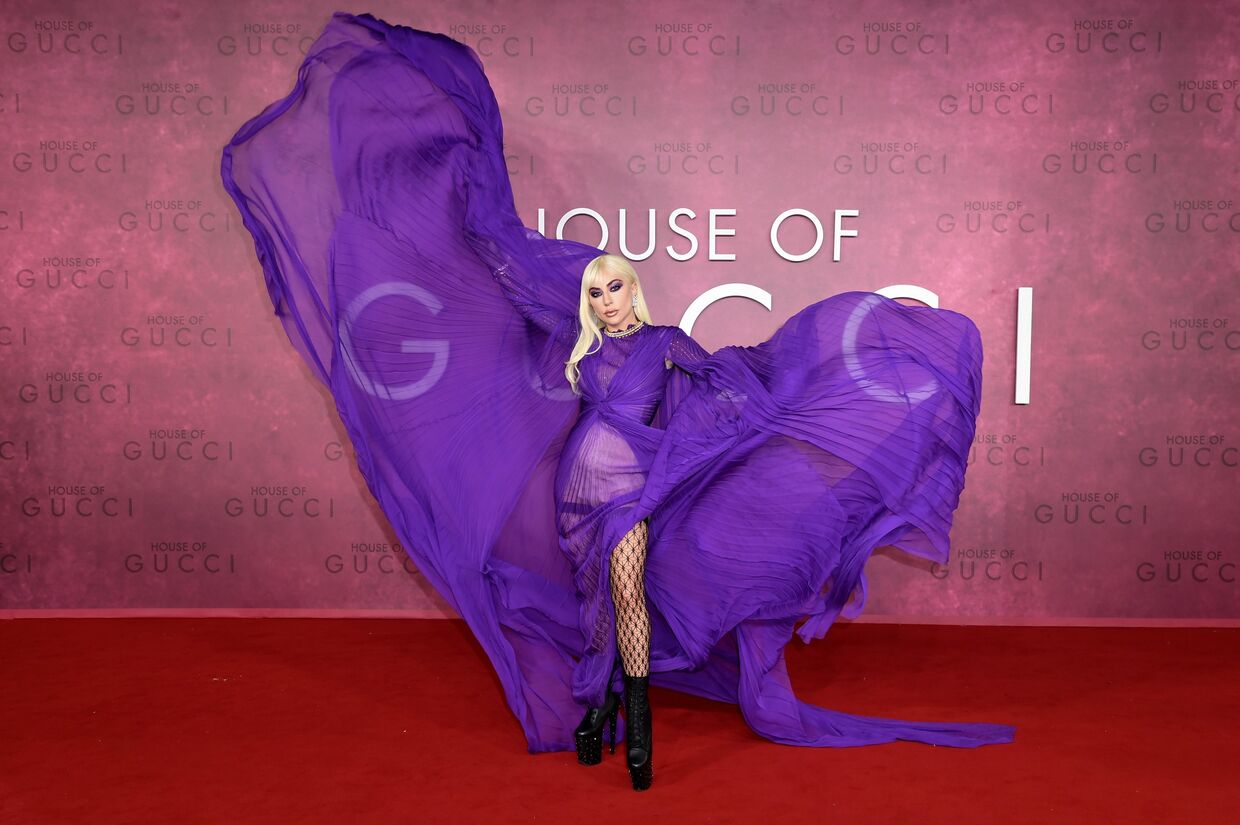 Lady Gaga na estreia de 'House of Gucci', em Inglaterra