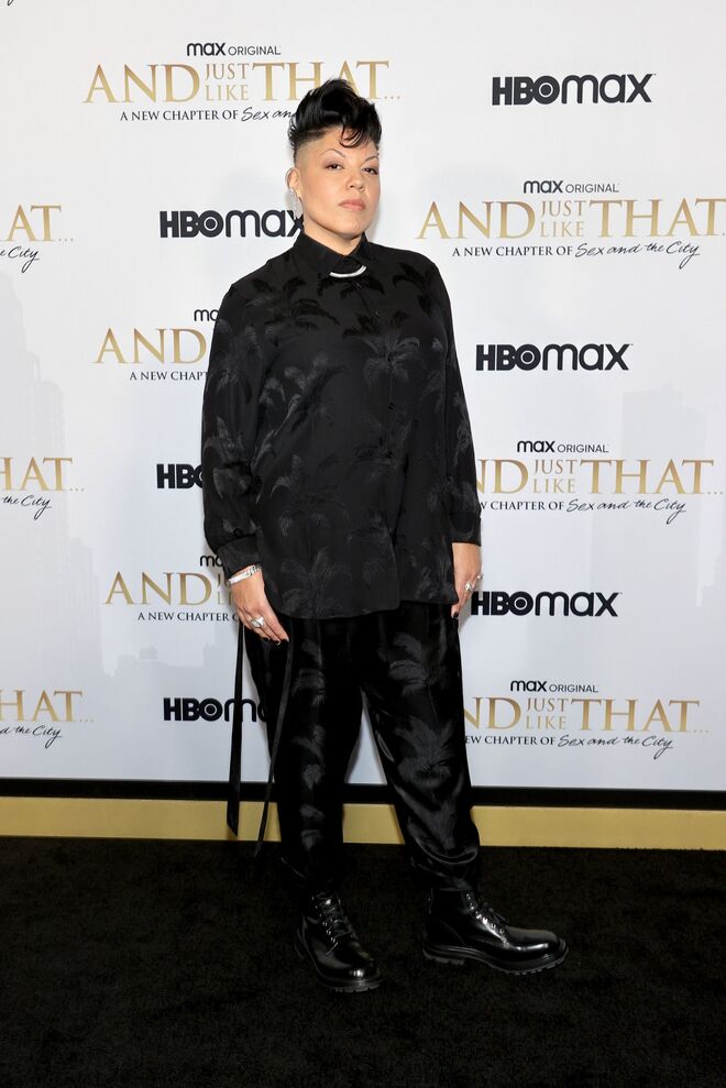 Sara Ramirez na estreia de 'And Just Like That' no Museu de Arte Moderna em Nova Iorque