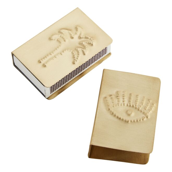 Pai - Caixa de fósforos em cobre, set de 2, € 9, Mad am Stoltz em Smallable.com