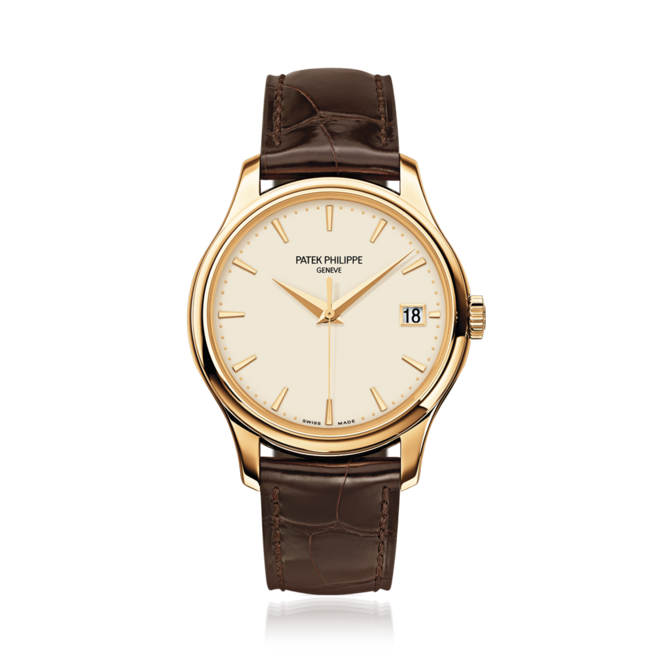 Pai- Relógio Calatrava em pele e ouro amarelo, €33,745, Patek Philippe na David Rosas