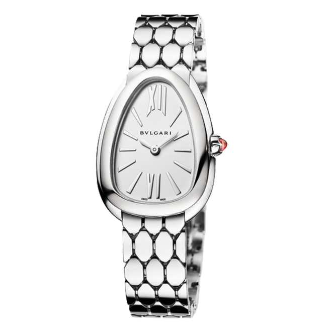 Namorada - Relógio Serpenti Seduttori em aço, € 4,840, Bvlgari na Boutique dos Relógios Plus