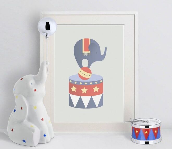 Filhos - Mealheiro Elefante com Balão Circus, €119, Topázio.