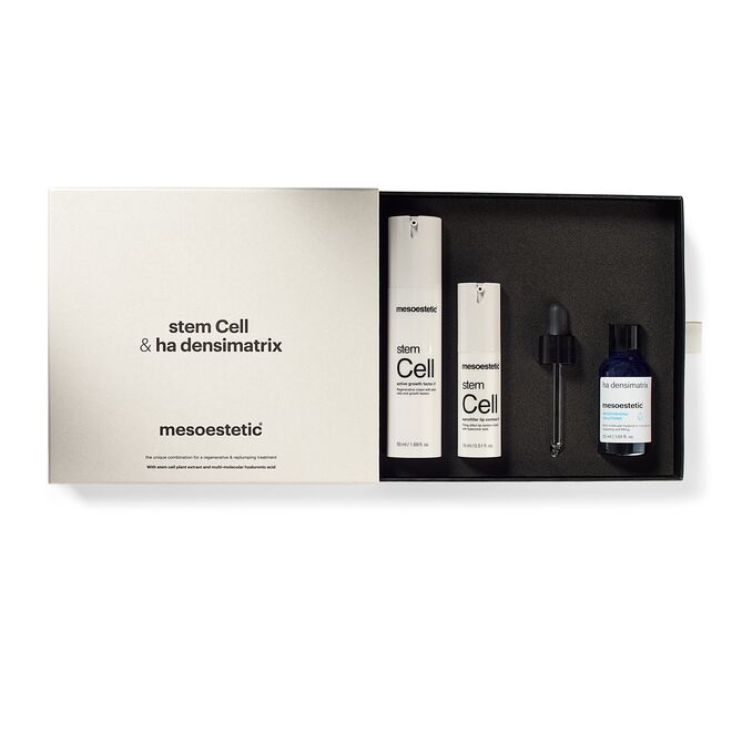 Mãe - Coffret stem Cell & ha densimatrix, €138, Mesoestetic.