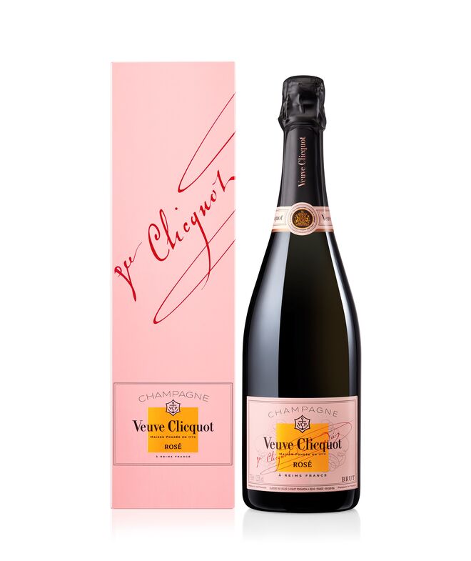 Mãe - Champanhe Rosé, €61,95, Veuve Clicquot.