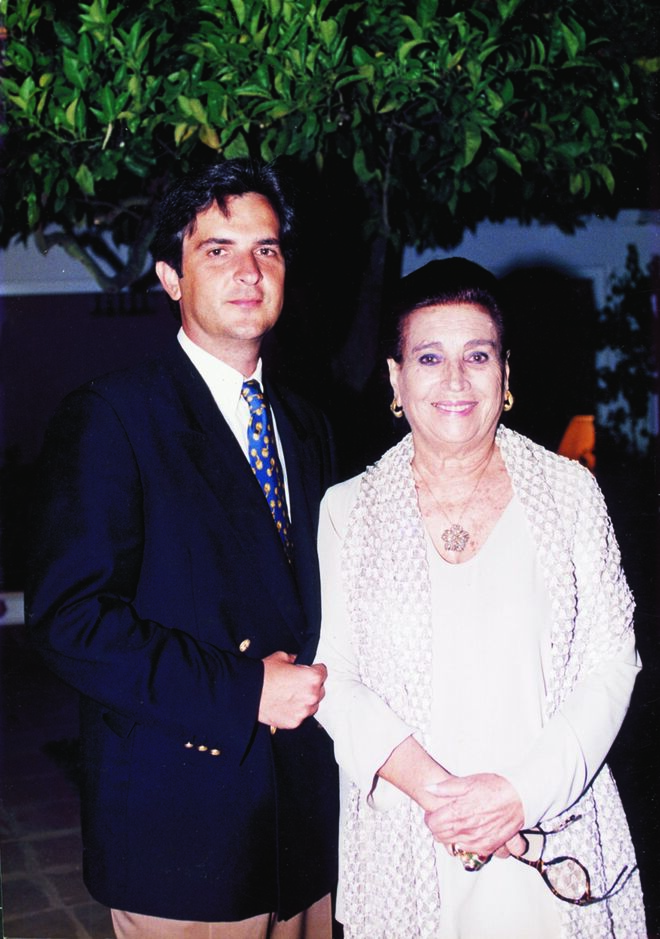 Com Carlos Pissara, seu sobrinho-neto, 1994