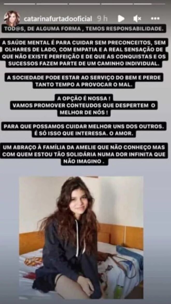 Insta Story de Catarina Furtado
