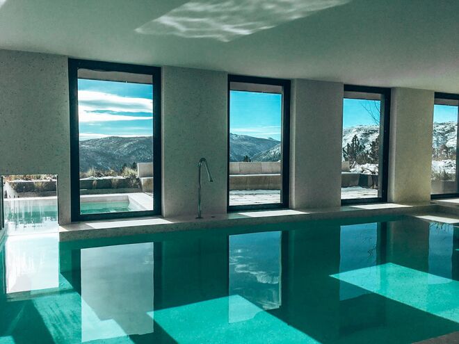 Casa de São Lourenço: a piscina aquecida.